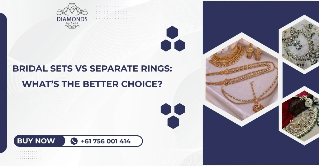 Elegant bridal sets combine matching engagement and wedding rings, offering a seamless, timeless look that beautifully symbolizes your love and commitment.