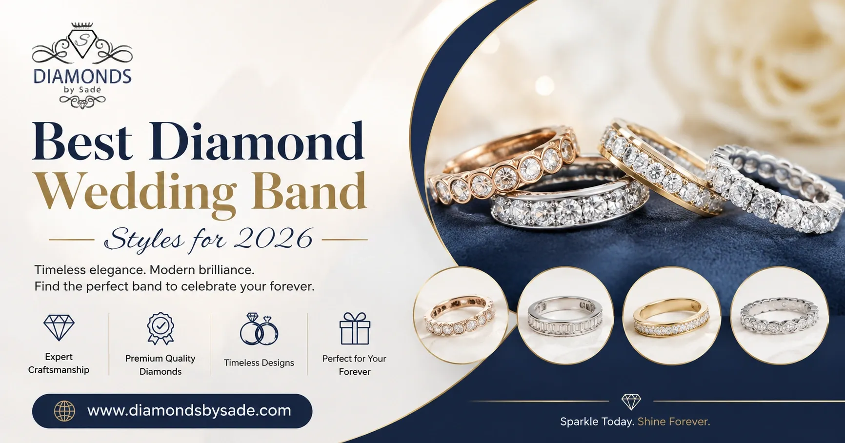 Celebrate forever with a stunning diamond wedding band, crafted for timeless elegance, exceptional brilliance, and lasting love on your special day.