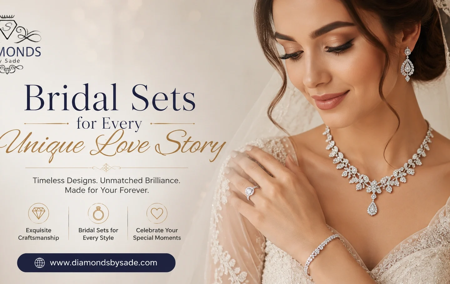Shop stunning bridal sets featuring matching engagement rings and wedding bands in premium metals for a beautiful, coordinated look.