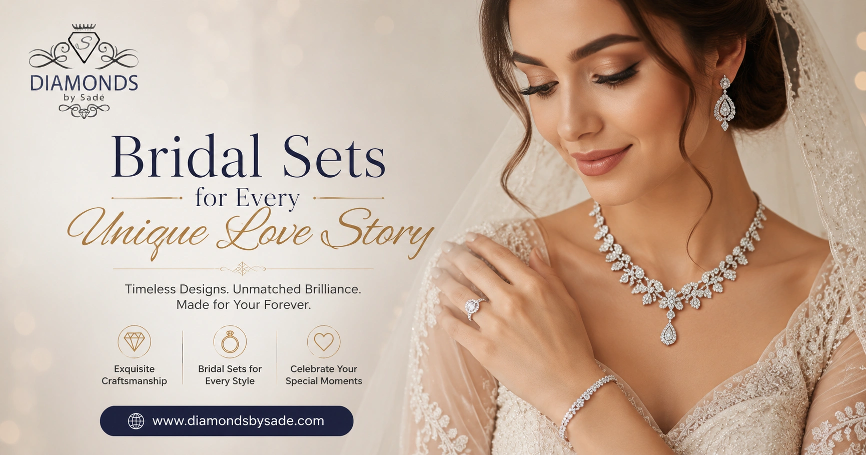 Shop stunning bridal sets featuring matching engagement rings and wedding bands in premium metals for a beautiful, coordinated look.