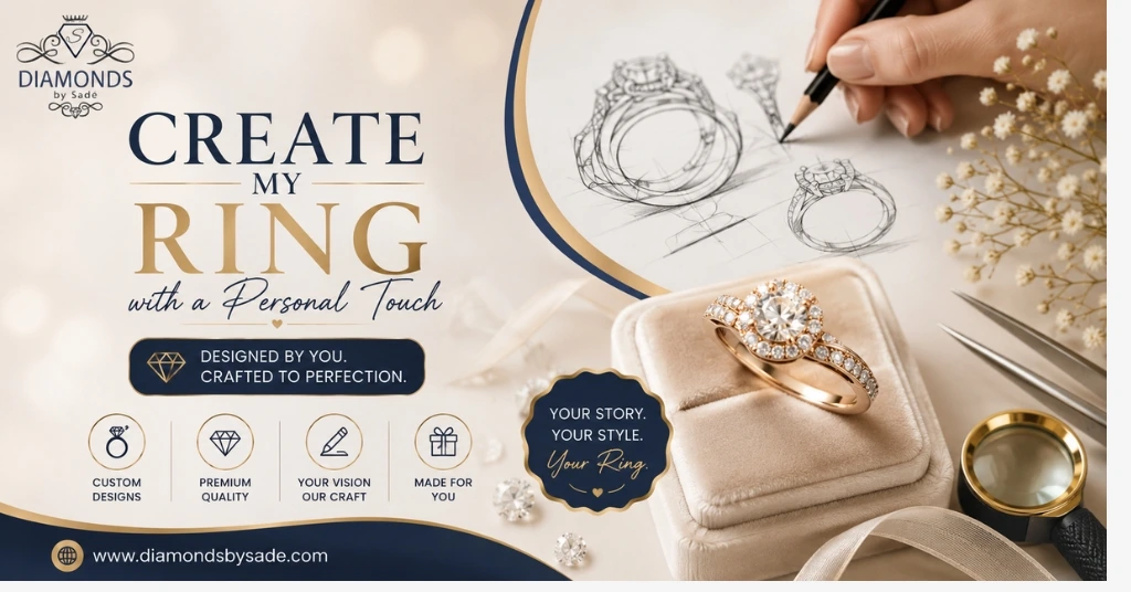 Create my ring with a unique design tailored to your style, budget, stone choice, and story. Discover a personalized ring made just for you.